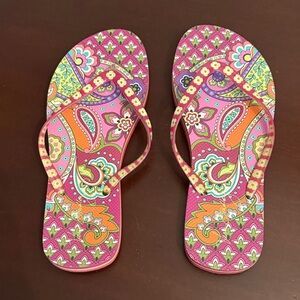 Vera Bradley Pink Paisley Sandals